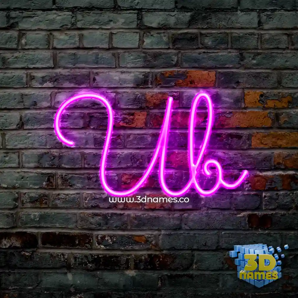 ub in Pink Neon style - 3D name wallpaper