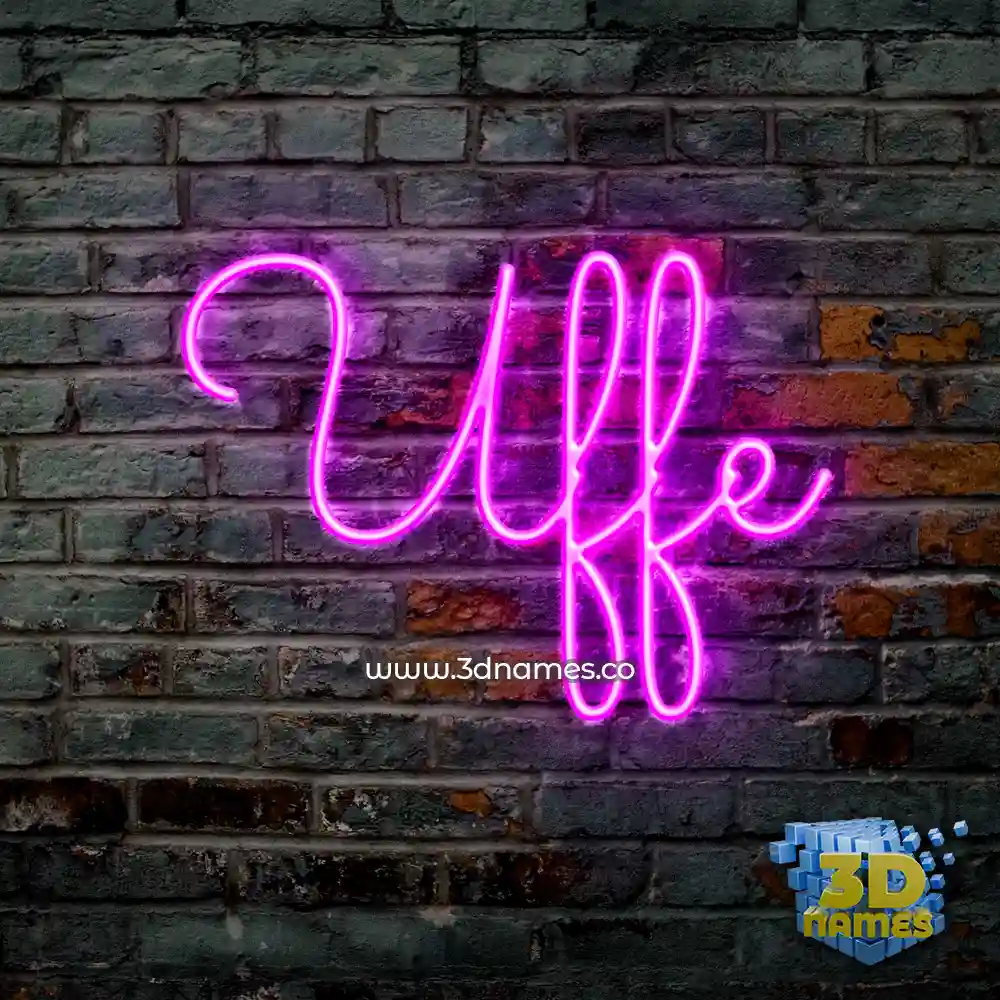 uffe in Pink Neon style - 3D name wallpaper