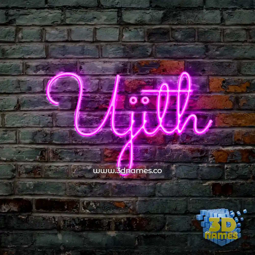 ujith in Pink Neon style - 3D name wallpaper