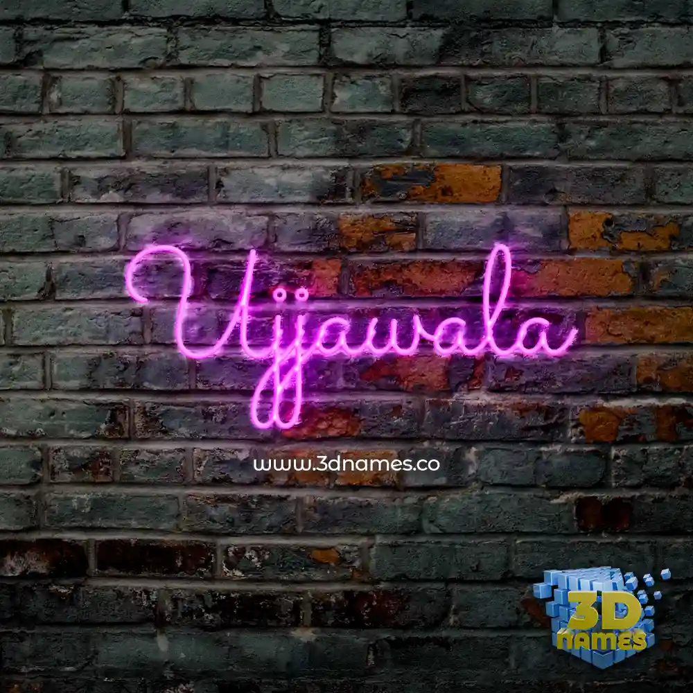 ujjawala in Pink Neon style - 3D name wallpaper
