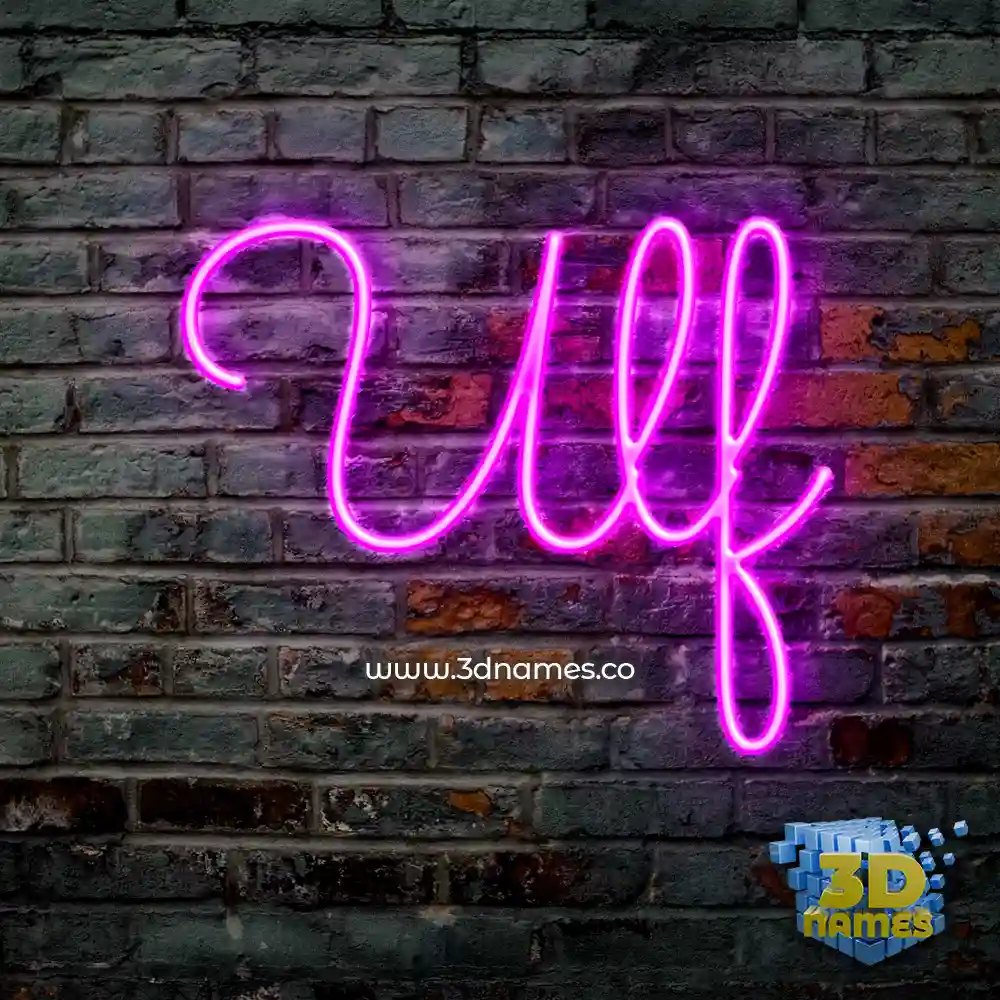 ulf in Pink Neon style - 3D name wallpaper