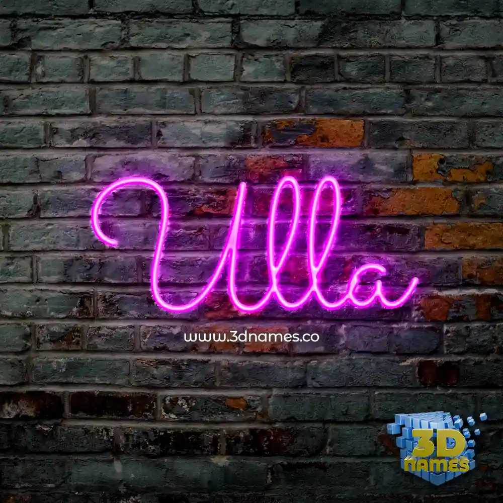 ulla in Pink Neon style - 3D name wallpaper