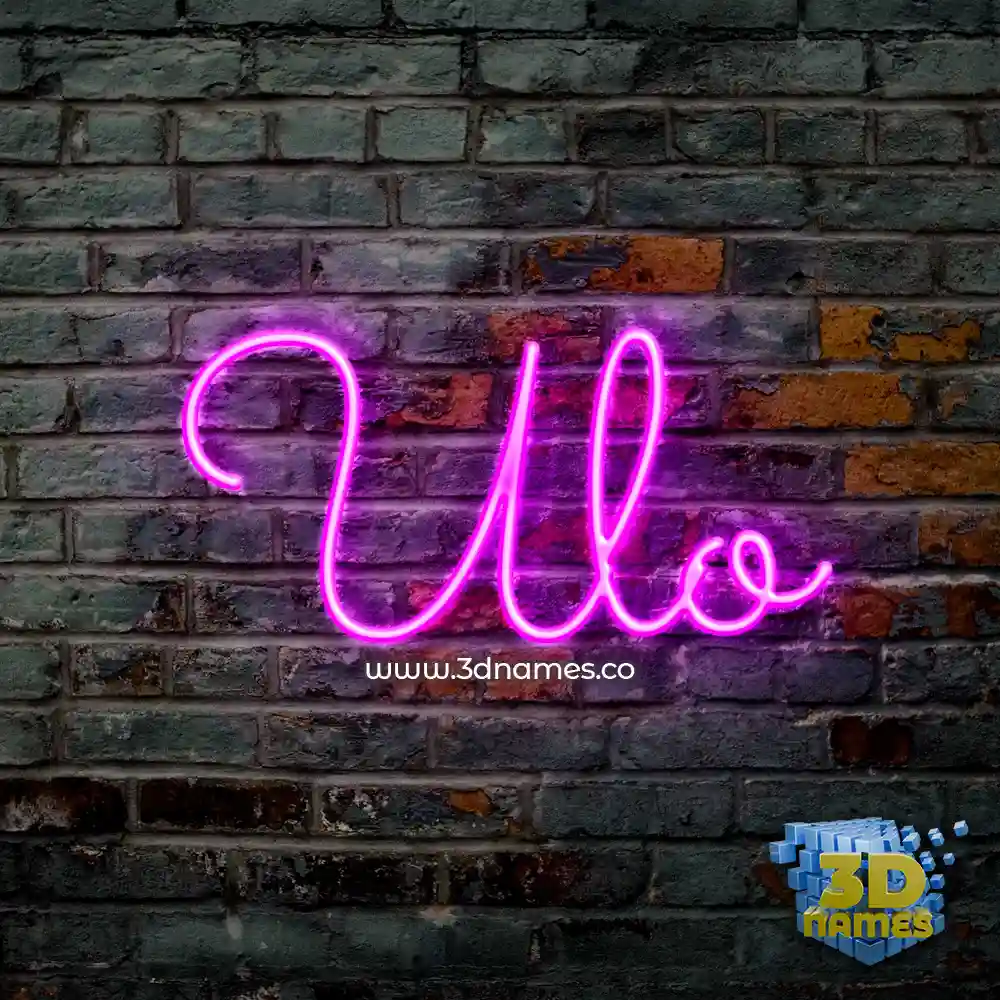 ulo in Pink Neon style - 3D name wallpaper