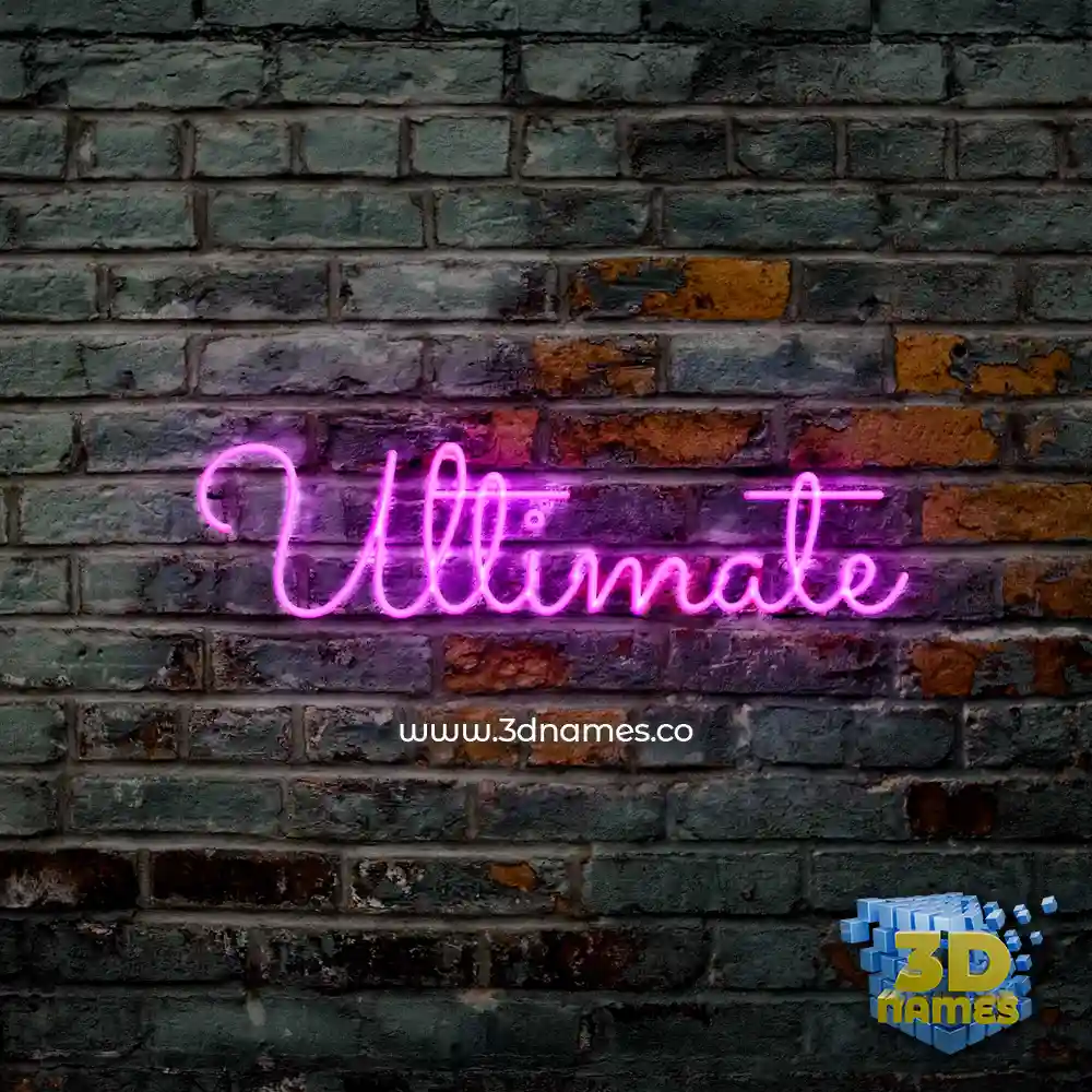 ultimate in Pink Neon style - 3D name wallpaper