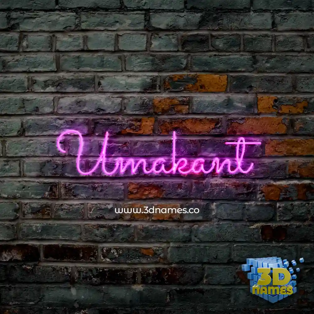 umakant in Pink Neon style - 3D name wallpaper