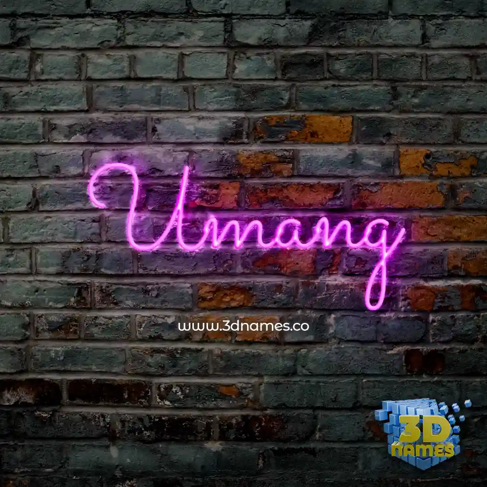 umang in Pink Neon style - 3D name wallpaper