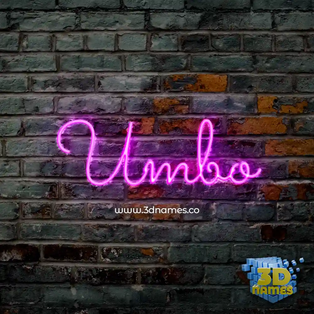 umbo in Pink Neon style - 3D name wallpaper