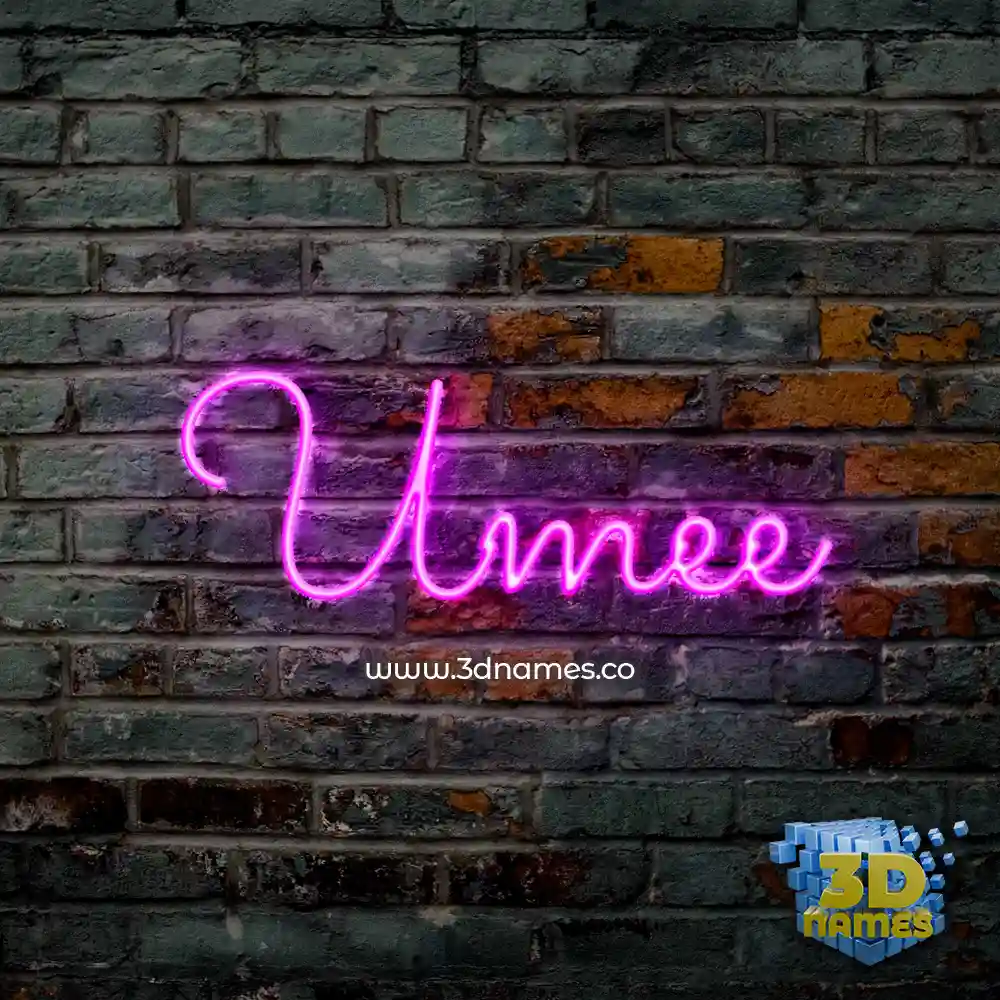 umee in Pink Neon style - 3D name wallpaper