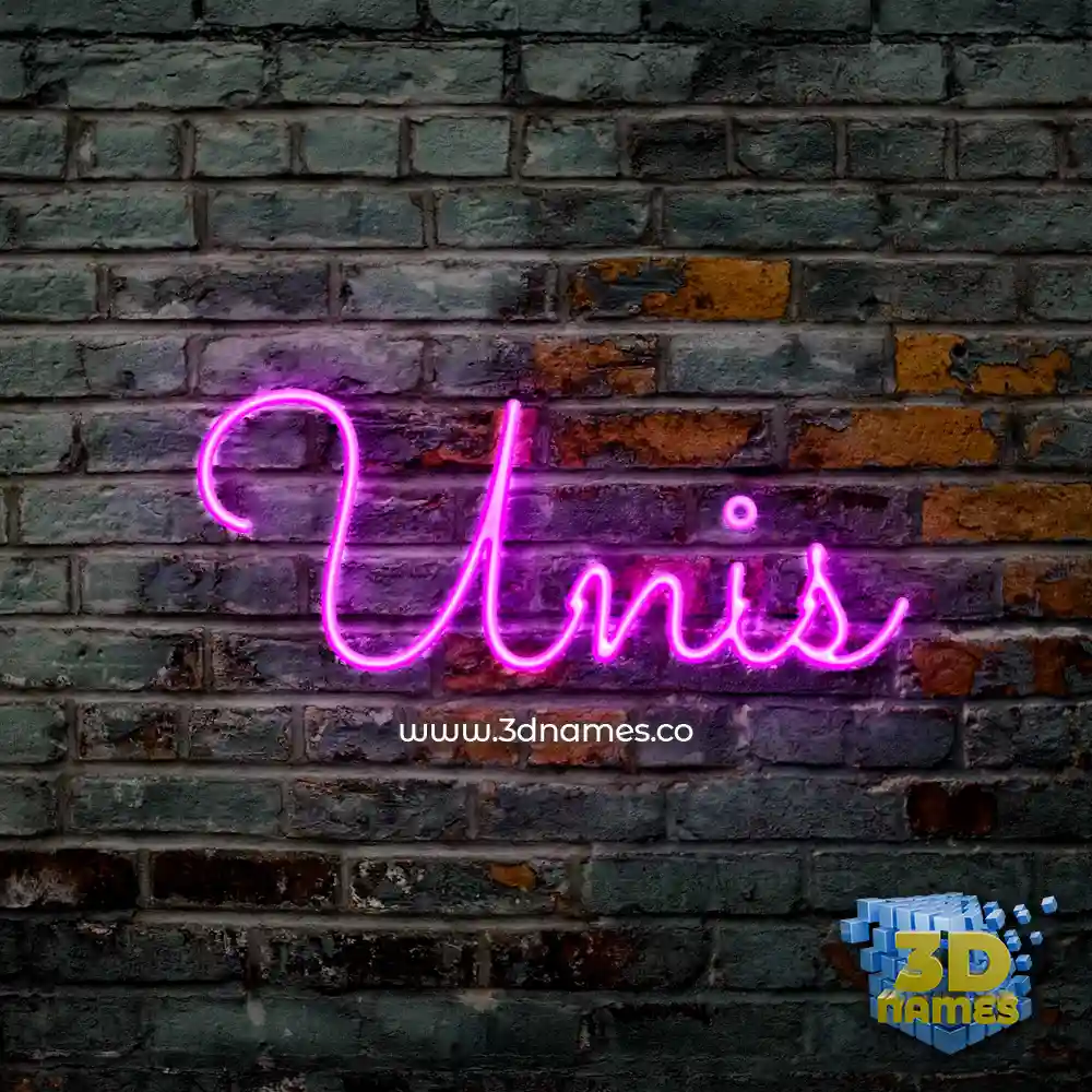 unis in Pink Neon style - 3D name wallpaper