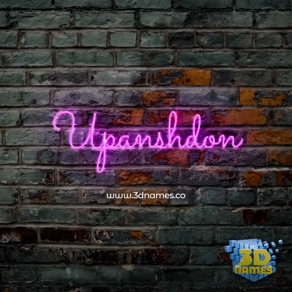 upanshdon in Pink Neon style - 3D name wallpaper