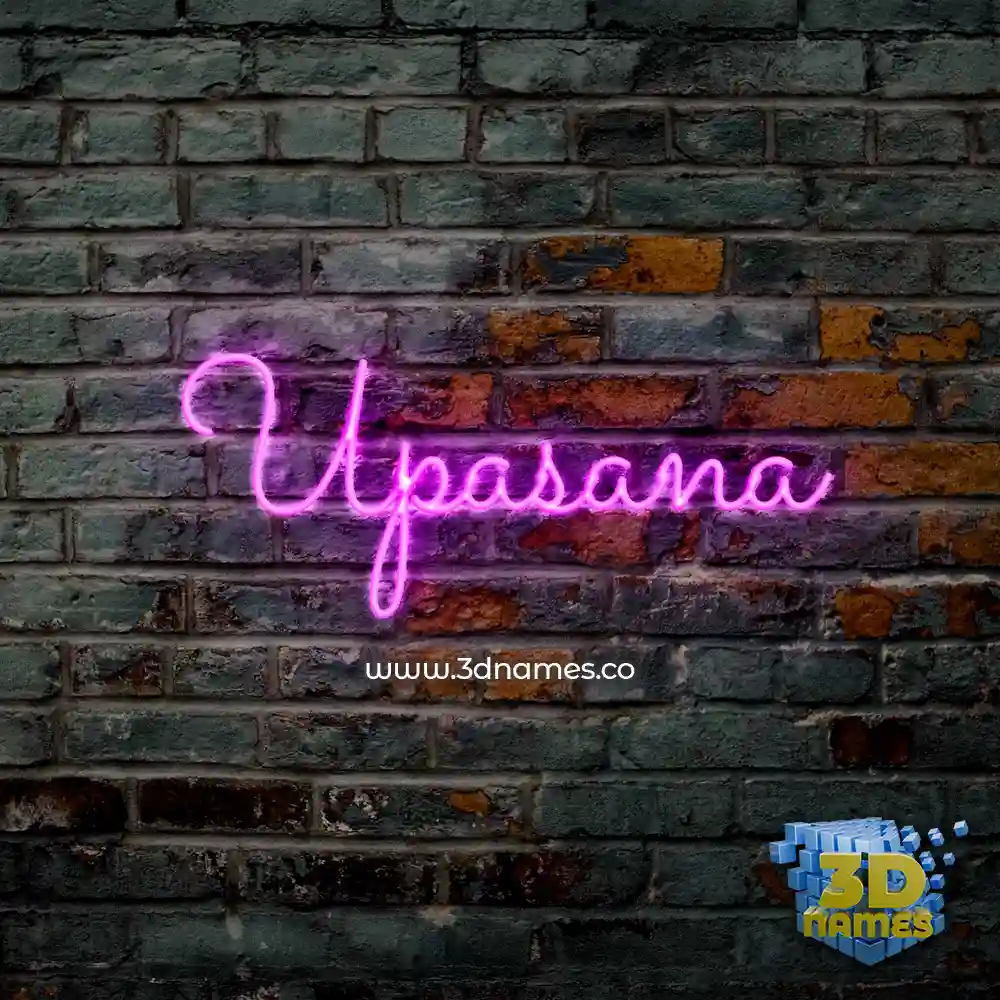 upasana in Pink Neon style - 3D name wallpaper