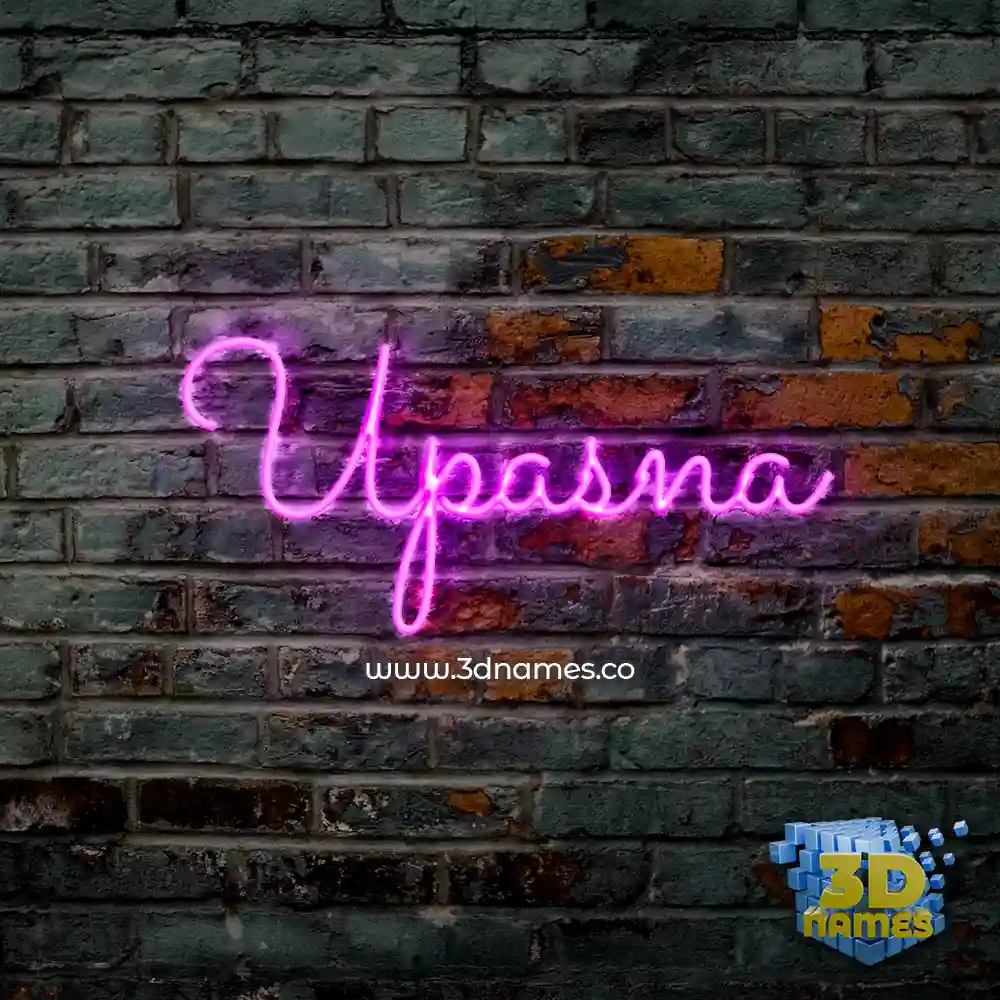 upasna in Pink Neon style - 3D name wallpaper
