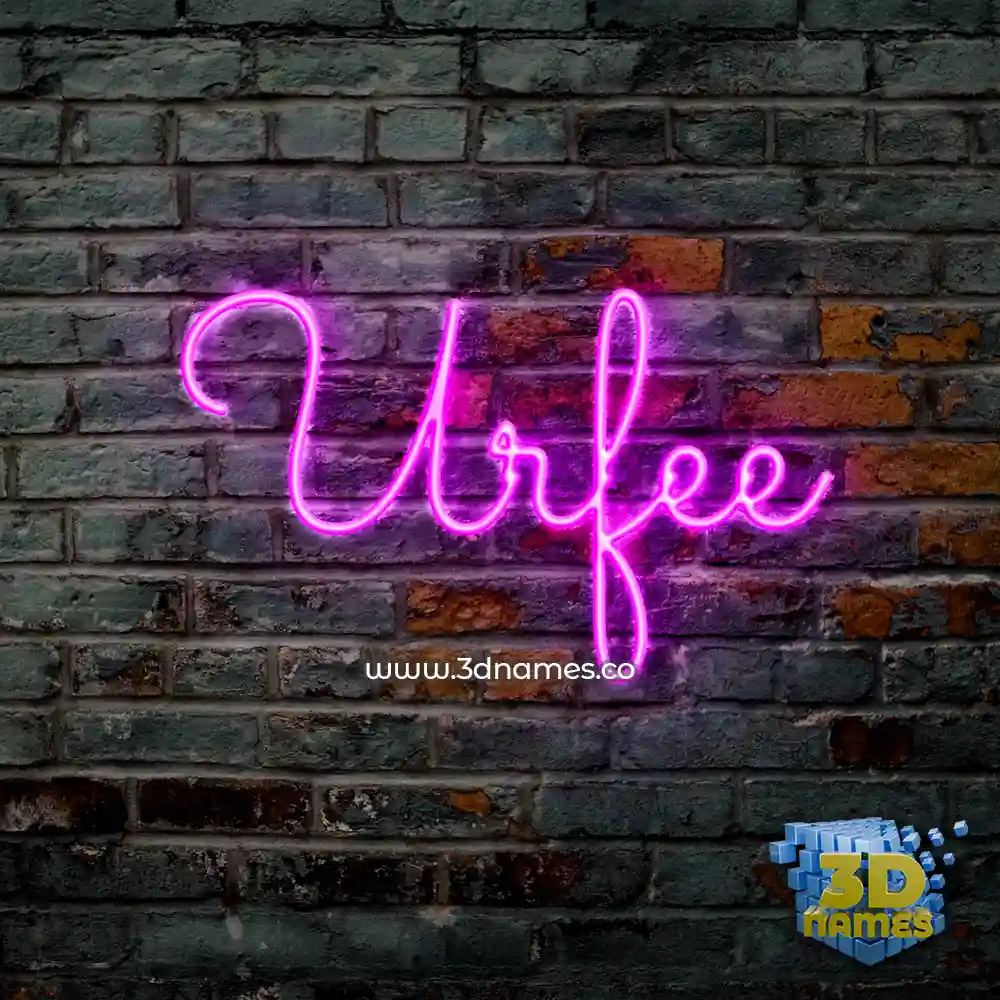 urfee in Pink Neon style - 3D name wallpaper