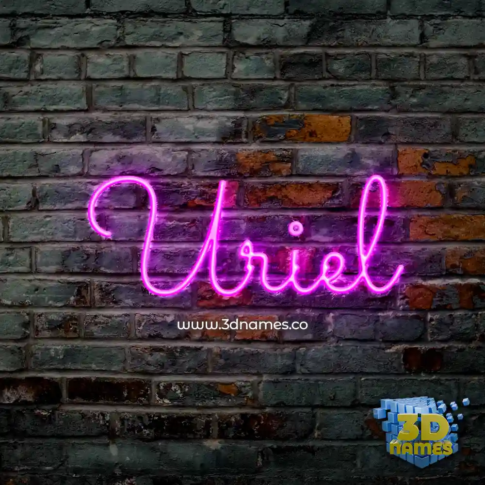 uriel in Pink Neon style - 3D name wallpaper