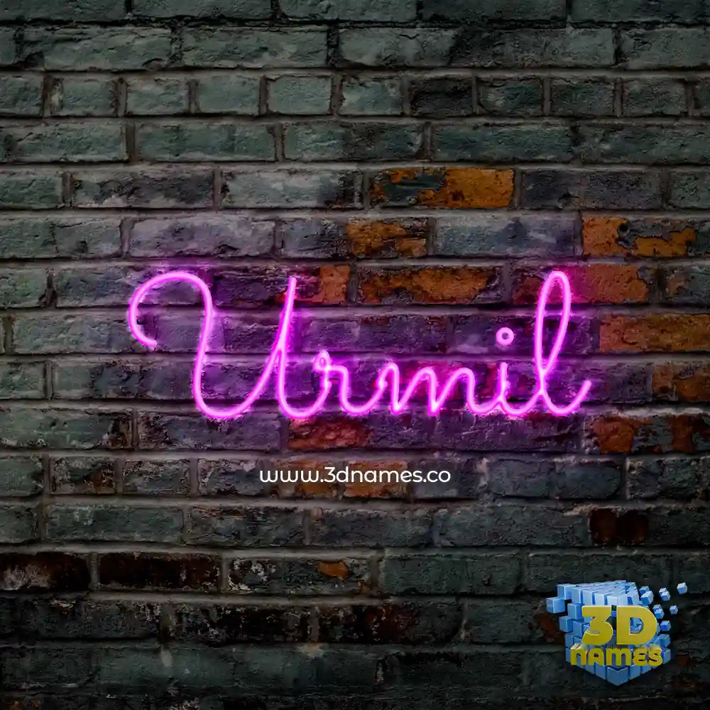 urmil in Pink Neon style - 3D name wallpaper