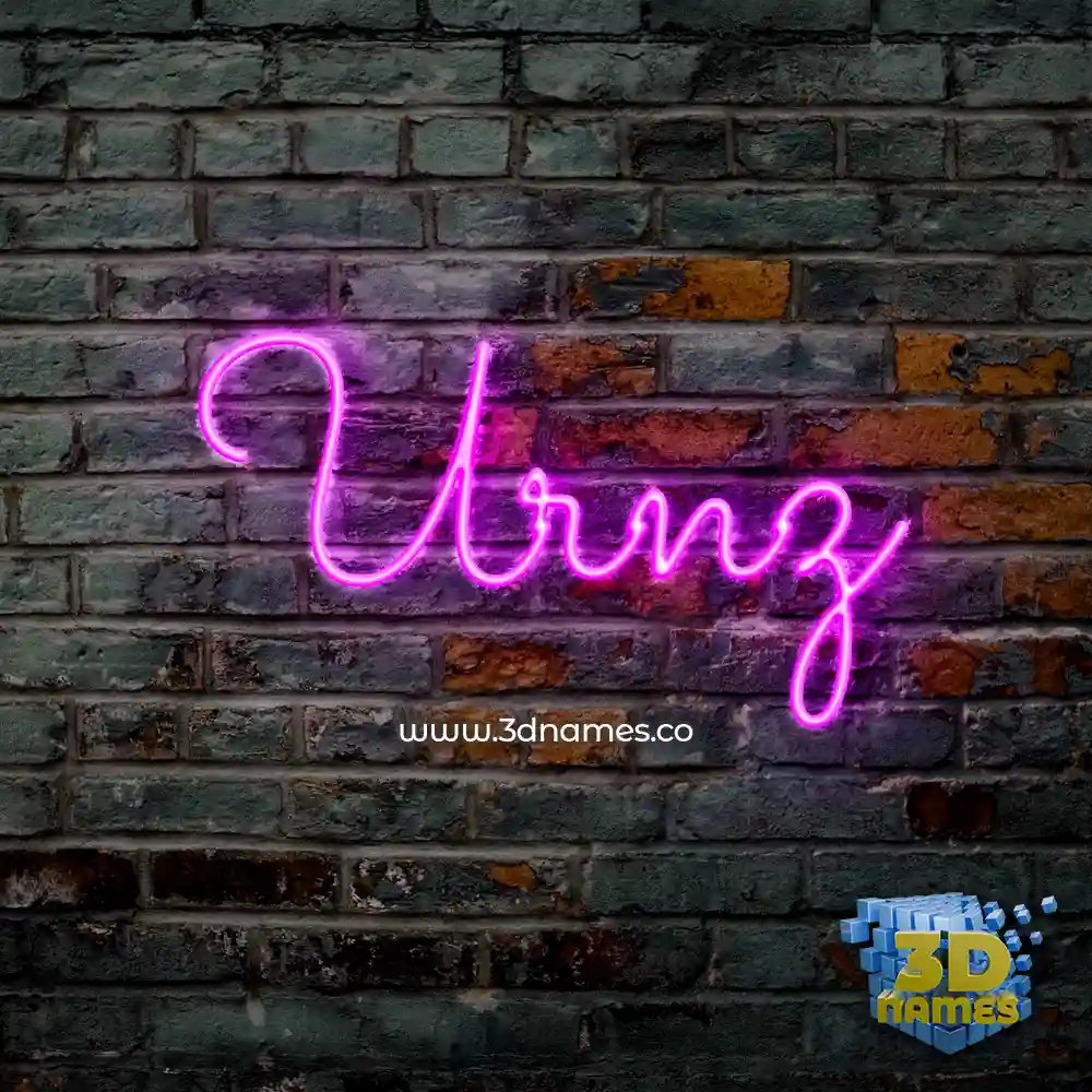 urnz in Pink Neon style - 3D name wallpaper