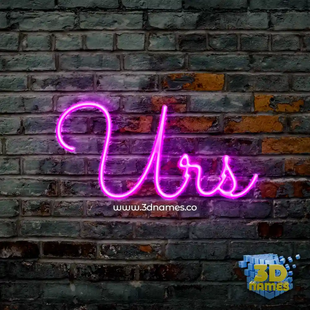 urs in Pink Neon style - 3D name wallpaper