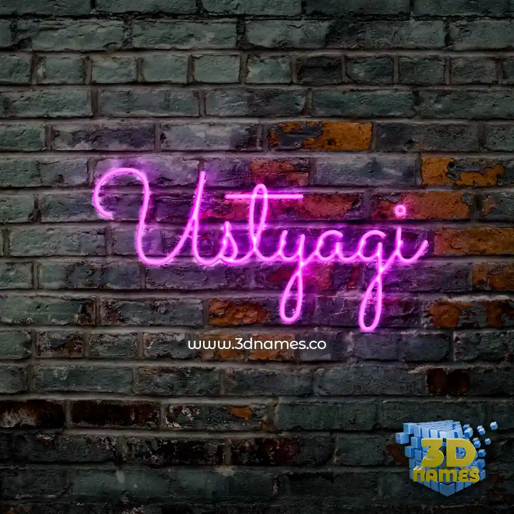 ustyagi in Pink Neon style - 3D name wallpaper