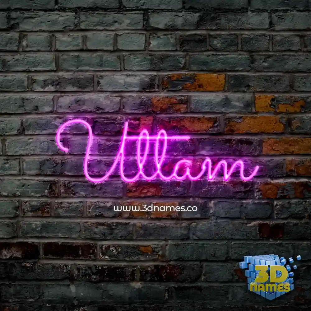 uttam in Pink Neon style - 3D name wallpaper