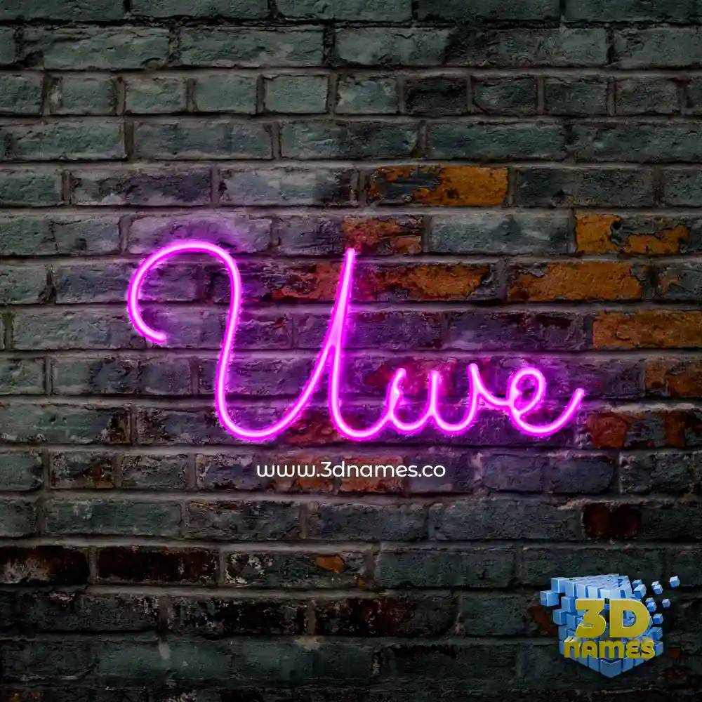 uwe in Pink Neon style - 3D name wallpaper