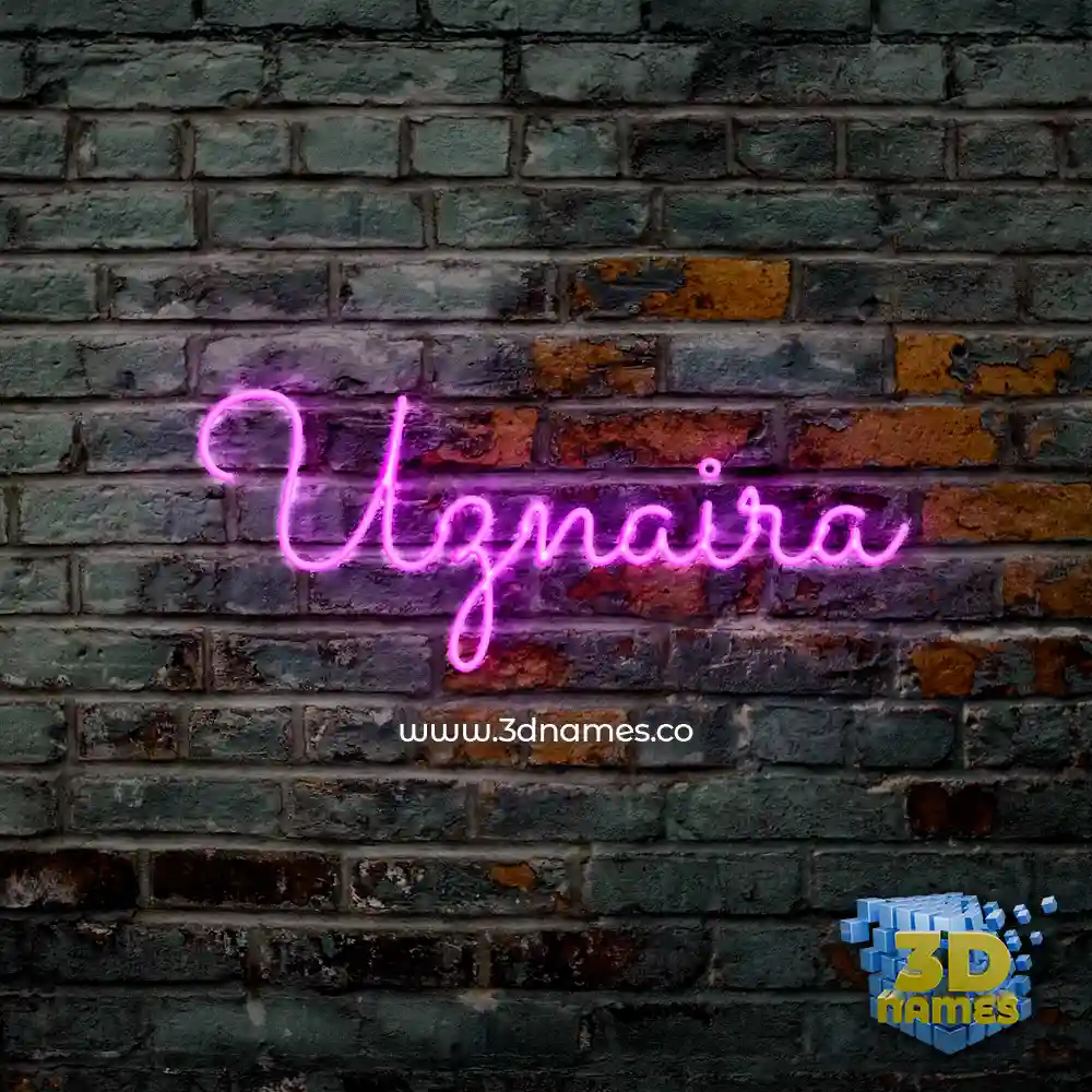 uznaira in Pink Neon style - 3D name wallpaper