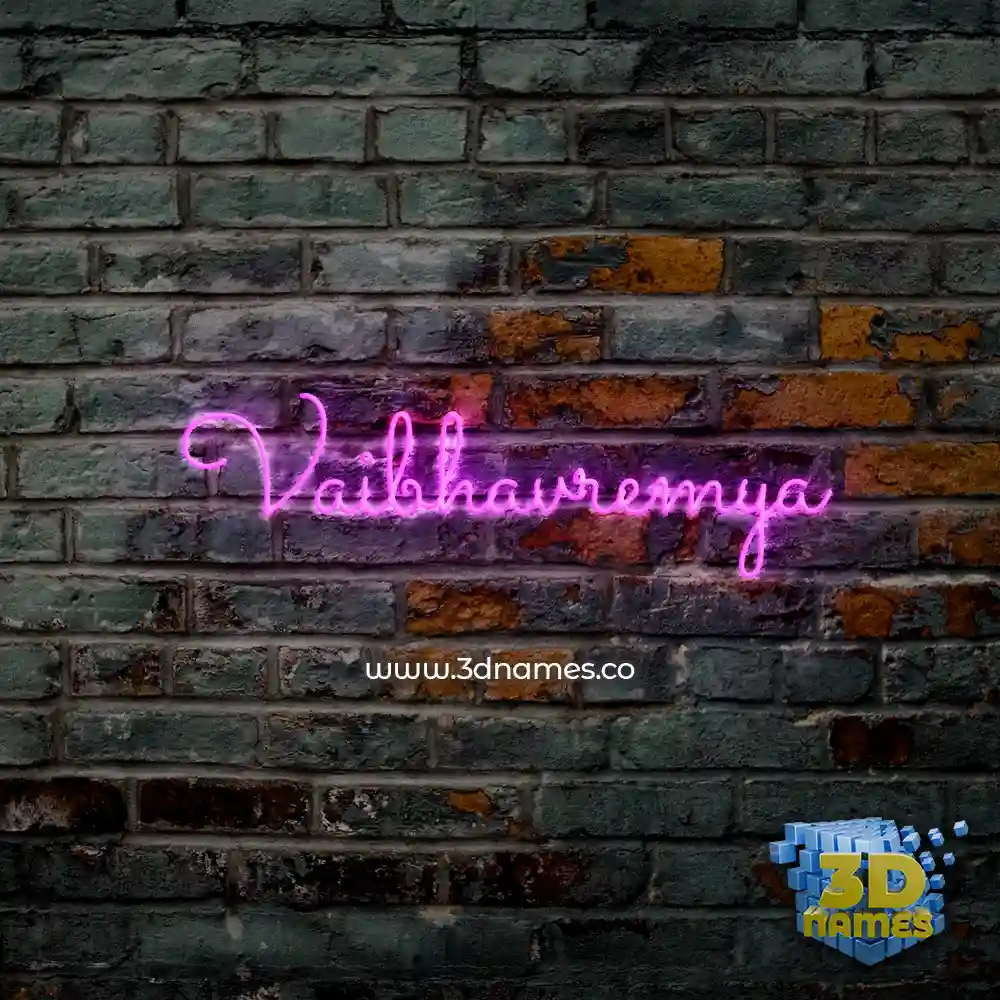 vaibhavremya in Pink Neon style - 3D name wallpaper