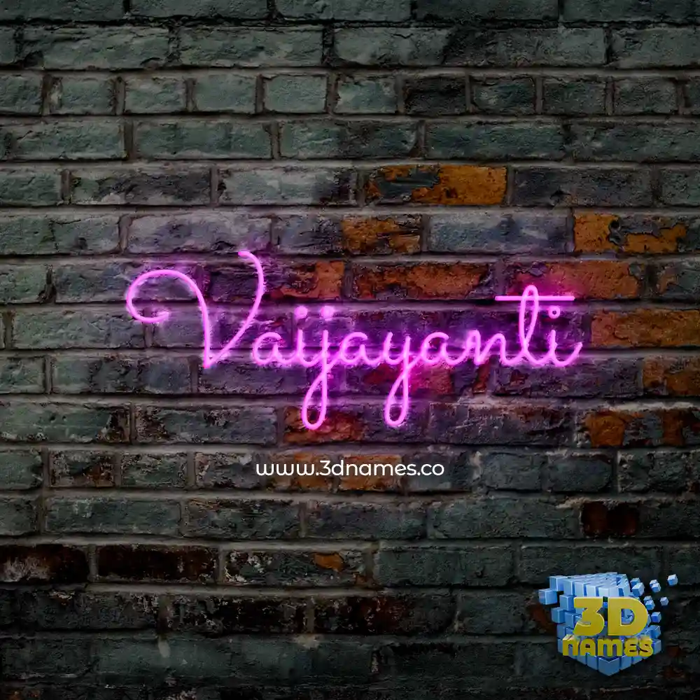 vaijayanti in Pink Neon style - 3D name wallpaper