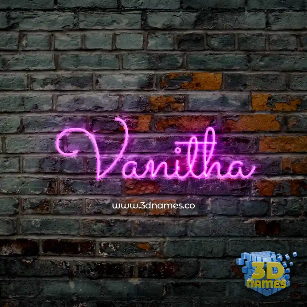 vanitha in Pink Neon style - 3D name wallpaper