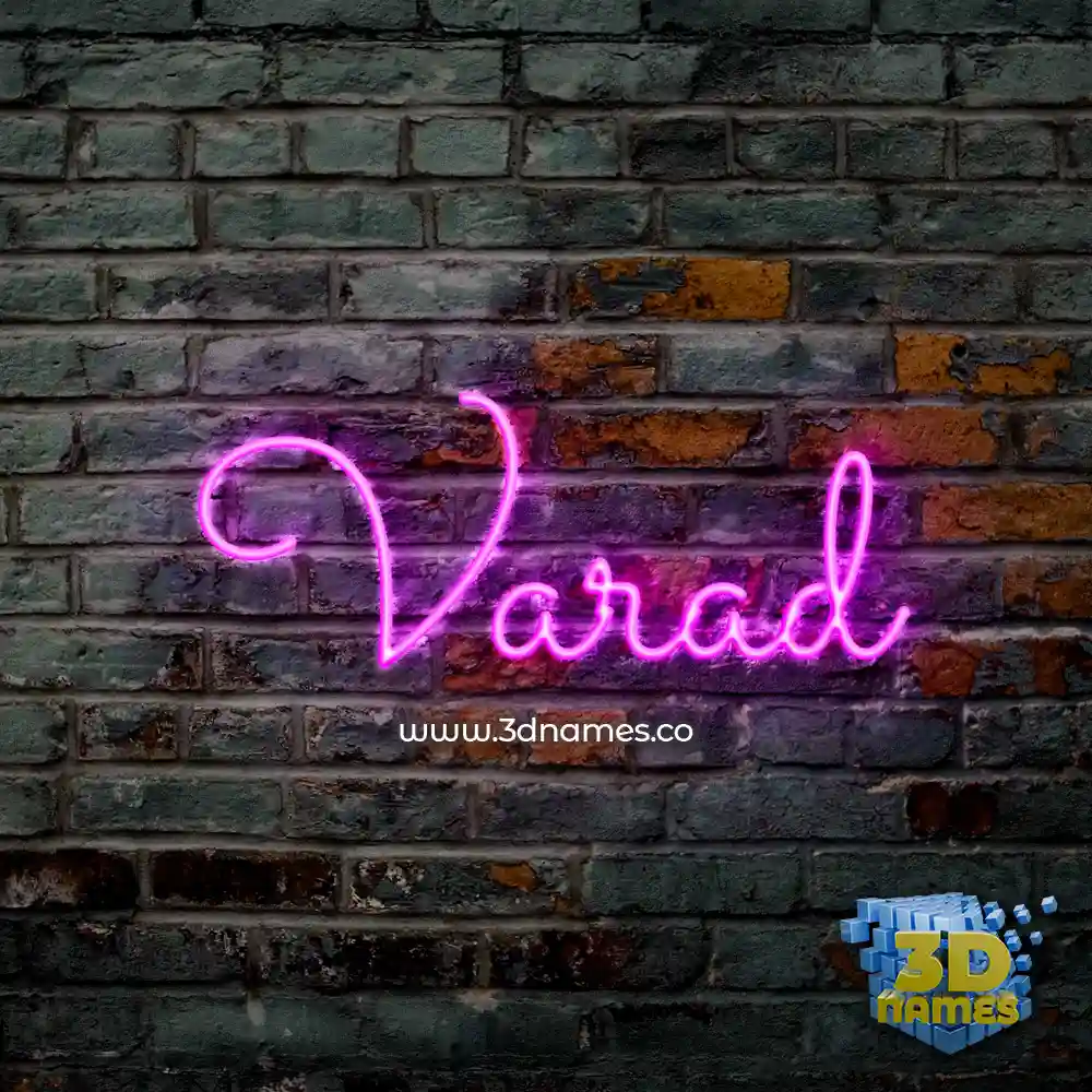 varad in Pink Neon style - 3D name wallpaper