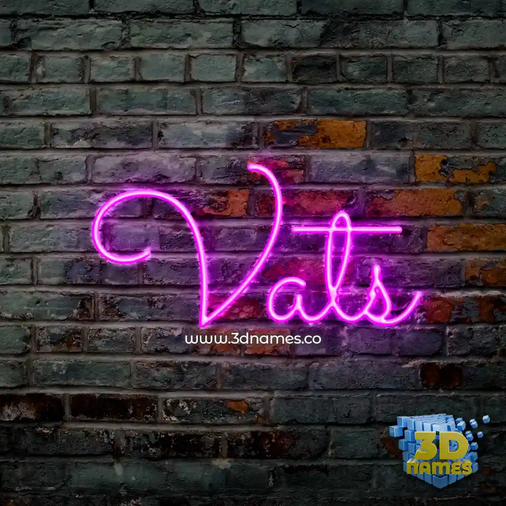vats in Pink Neon style - 3D name wallpaper