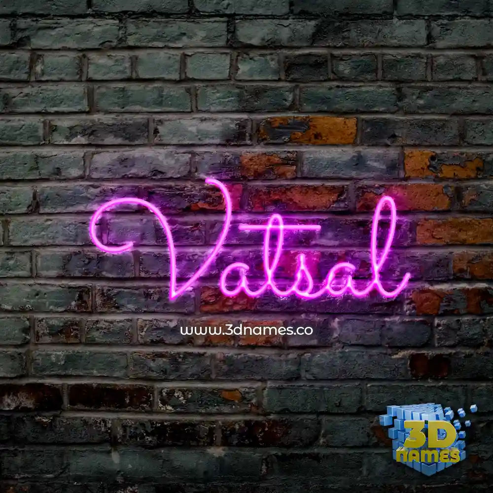vatsal in Pink Neon style - 3D name wallpaper