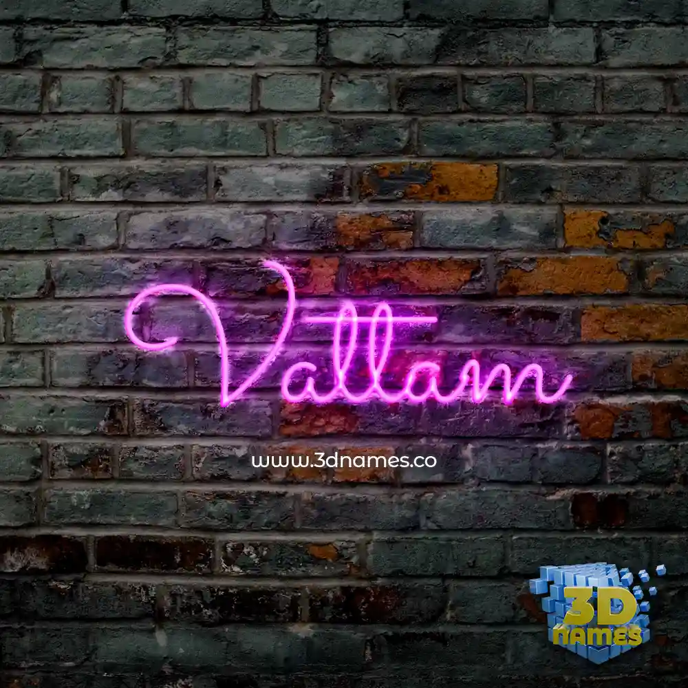 vattam in Pink Neon style - 3D name wallpaper