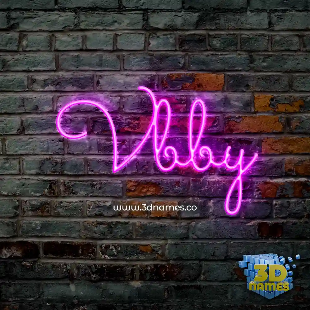 vbby in Pink Neon style - 3D name wallpaper