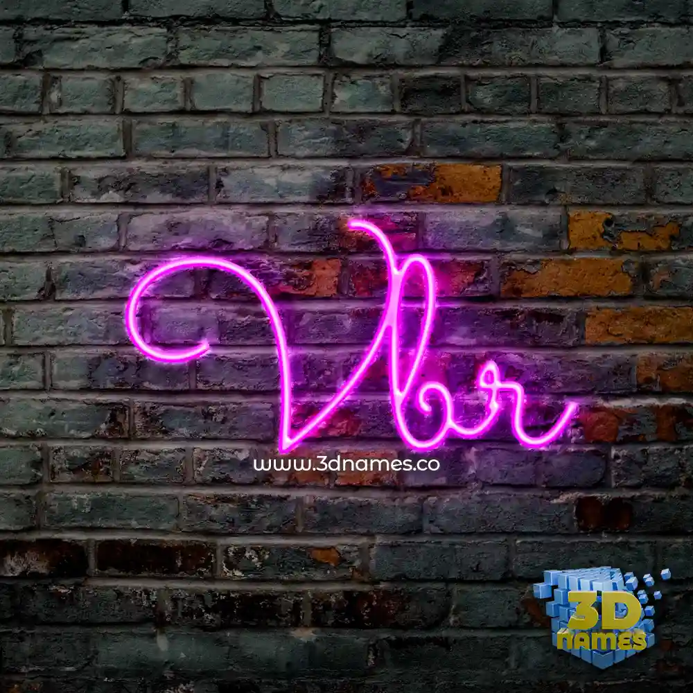 vbr in Pink Neon style - 3D name wallpaper