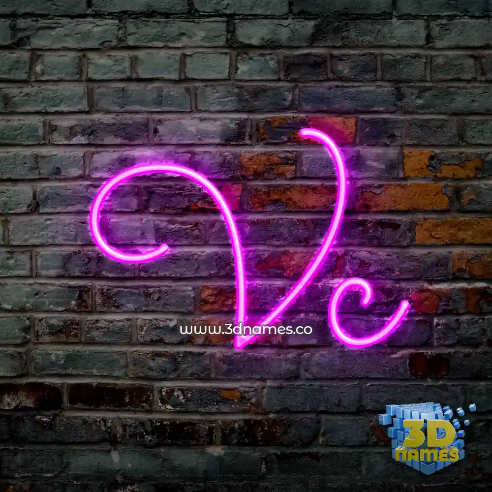 vc in Pink Neon style - 3D name wallpaper
