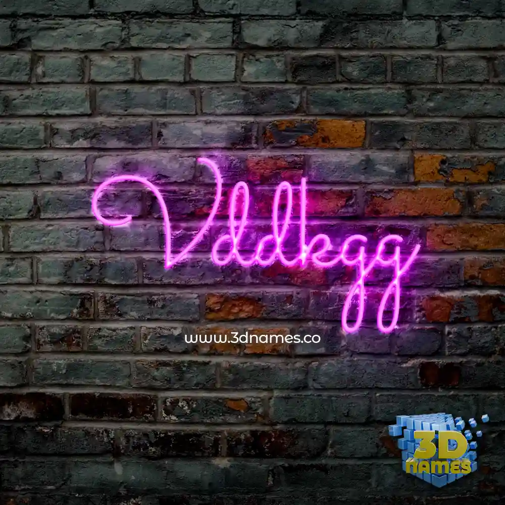 vddkgg in Pink Neon style - 3D name wallpaper