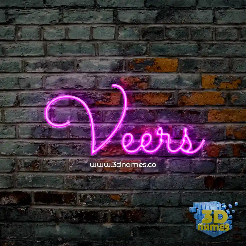 veers in Pink Neon style - 3D name wallpaper