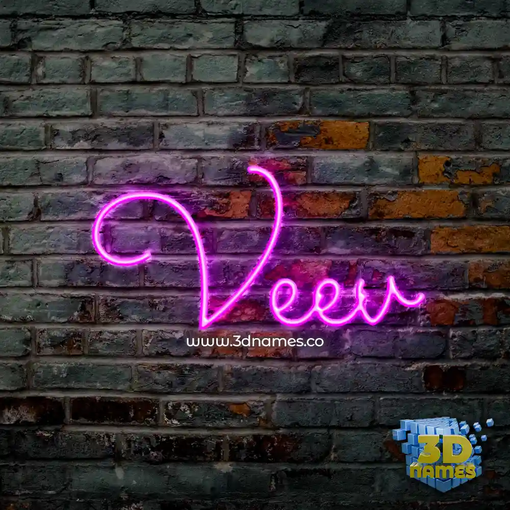 veev in Pink Neon style - 3D name wallpaper