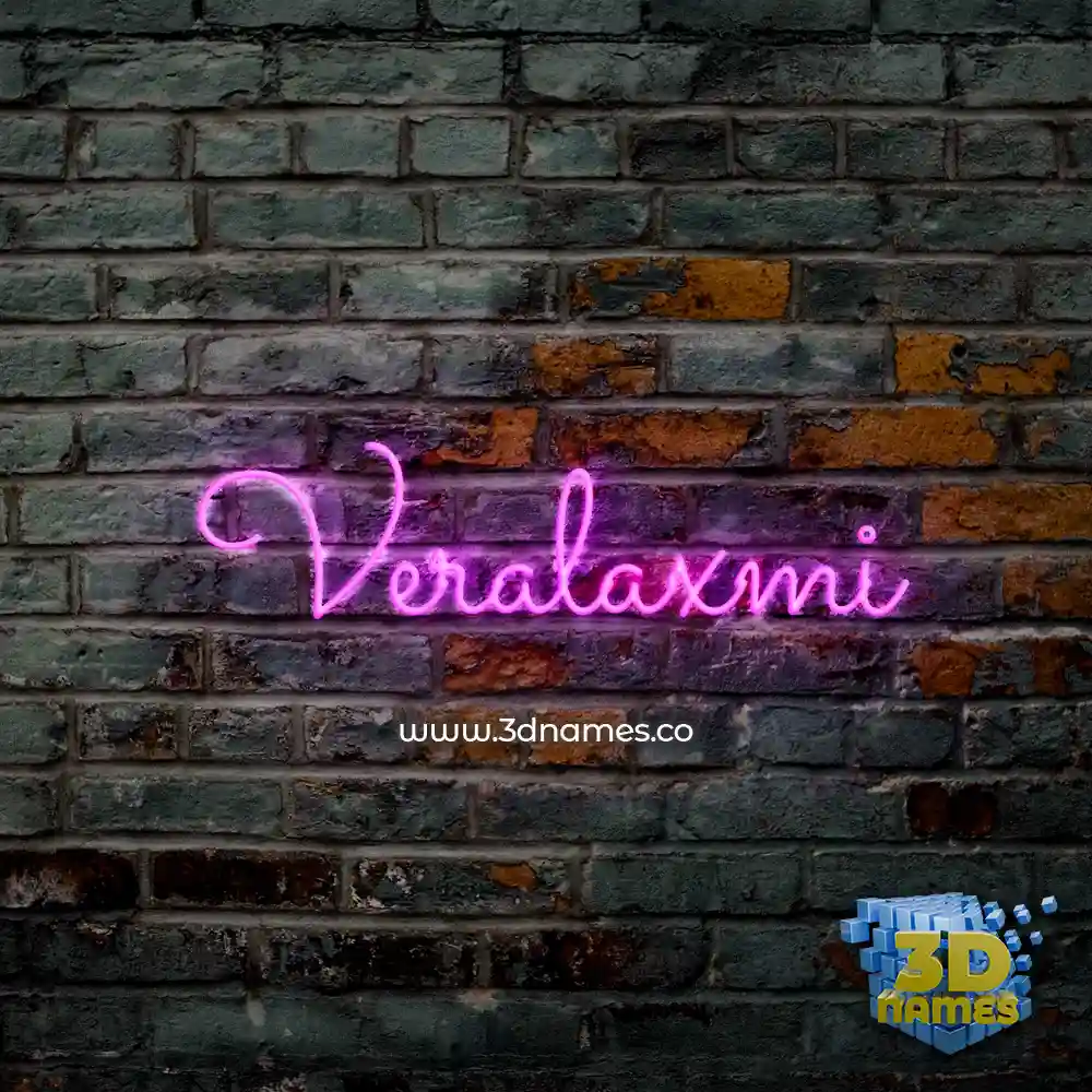 veralaxmi in Pink Neon style - 3D name wallpaper