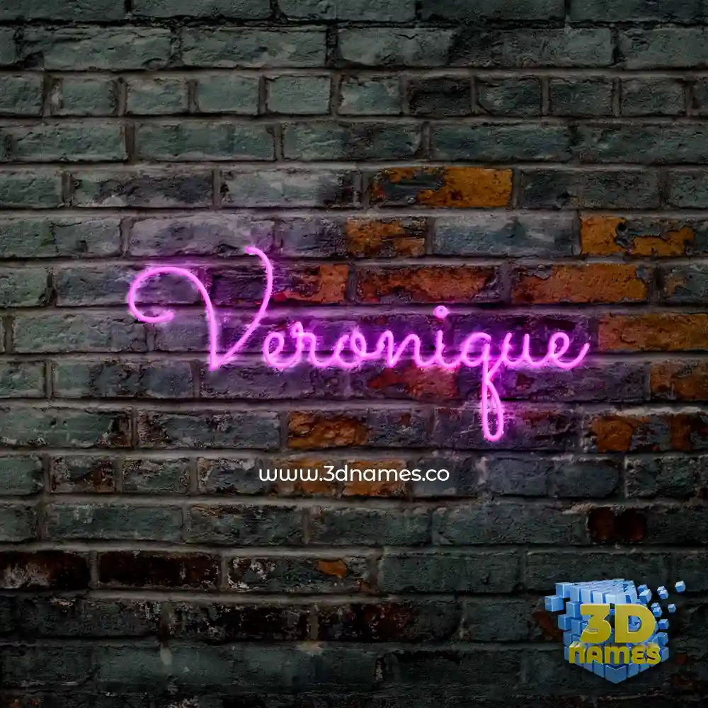 veronique in Pink Neon style - 3D name wallpaper