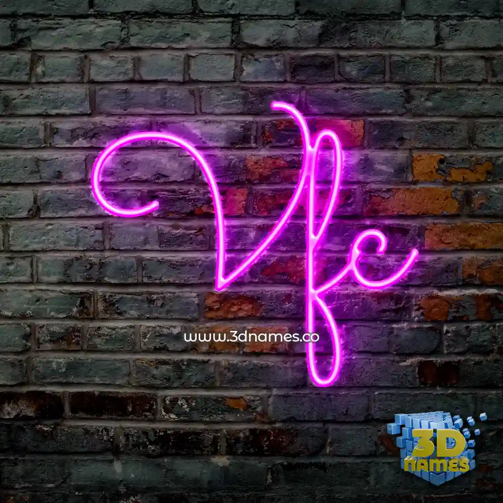 vfc in Pink Neon style - 3D name wallpaper
