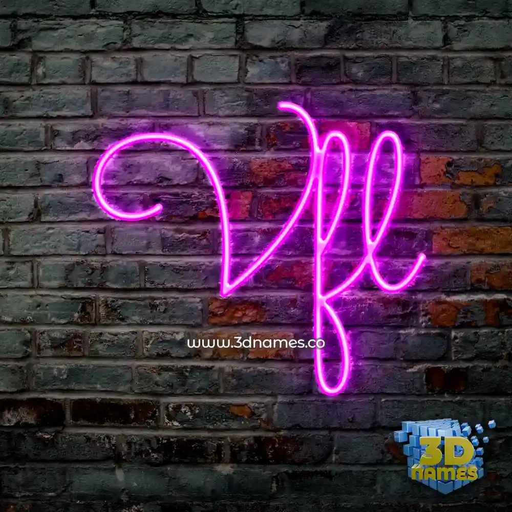 vfl in Pink Neon style - 3D name wallpaper