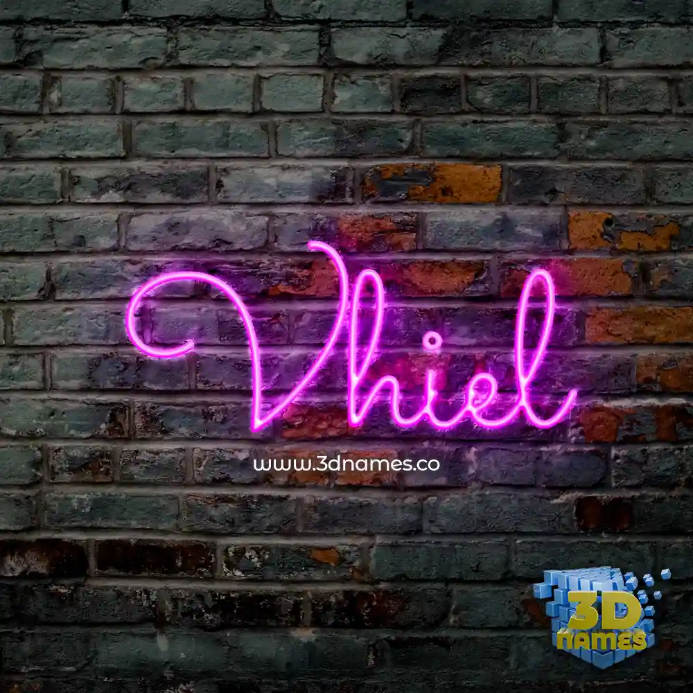 vhiel in Pink Neon style - 3D name wallpaper