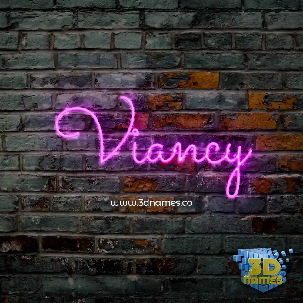viancy in Pink Neon style - 3D name wallpaper