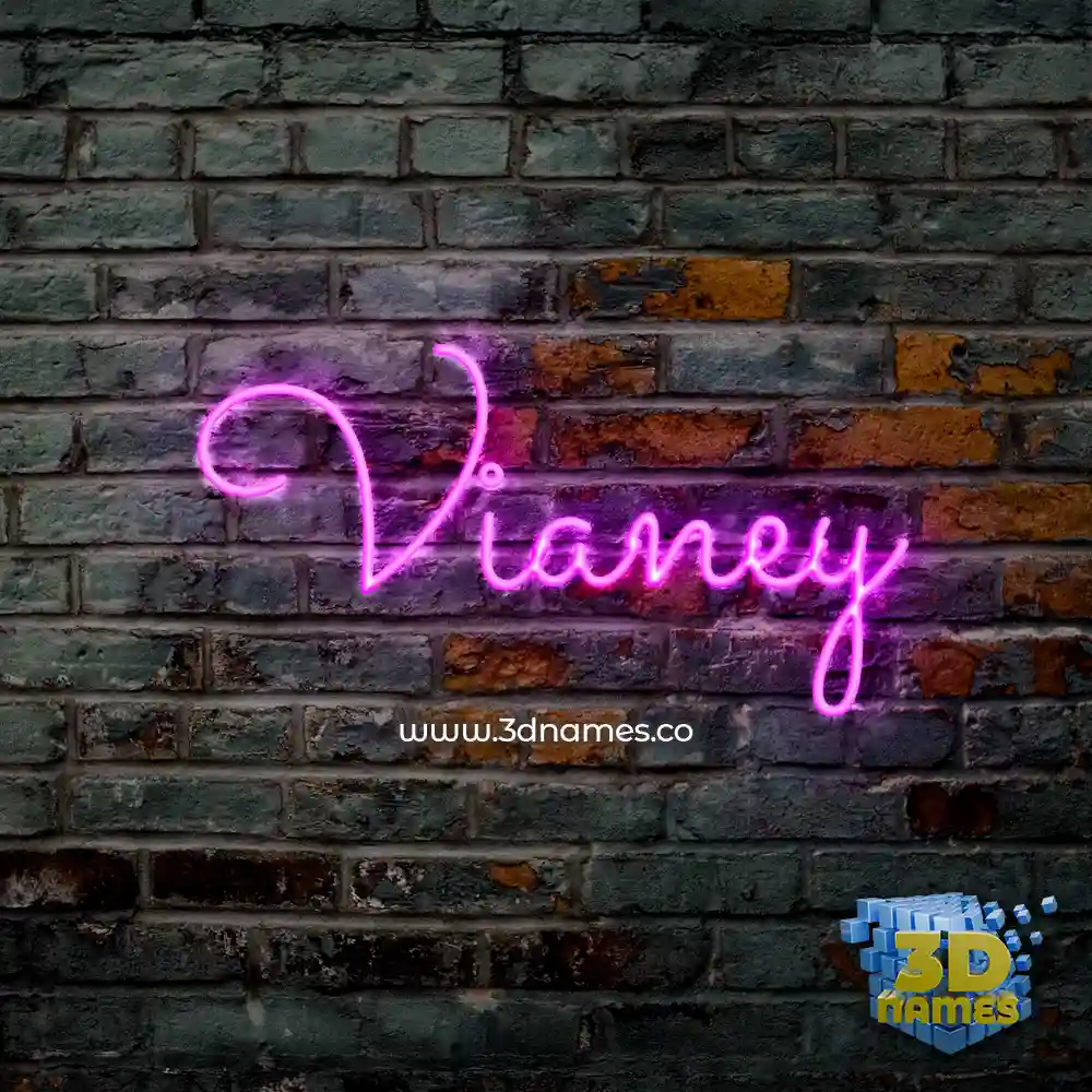 vianey in Pink Neon style - 3D name wallpaper