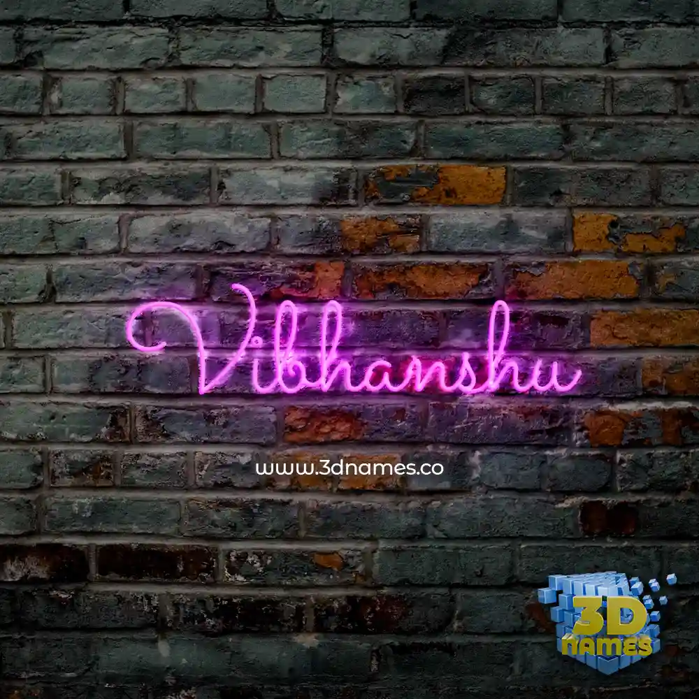 vibhanshu in Pink Neon style - 3D name wallpaper
