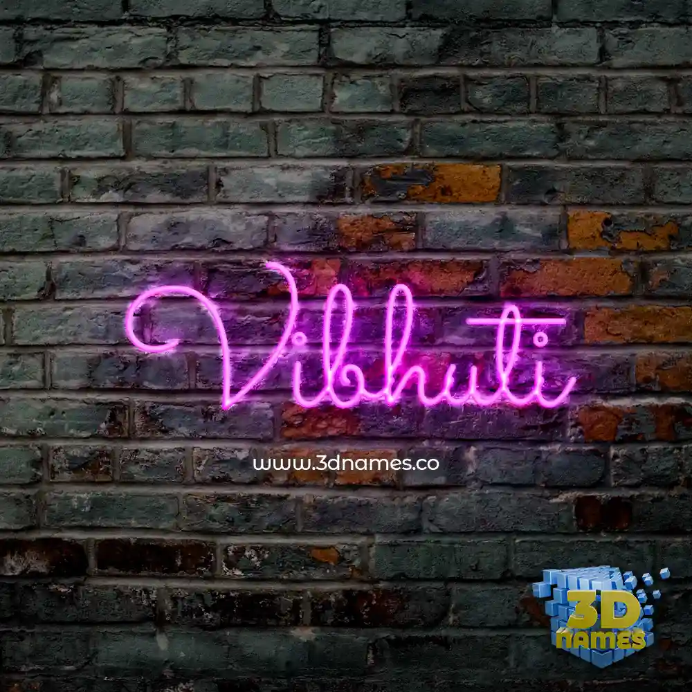 vibhuti in Pink Neon style - 3D name wallpaper