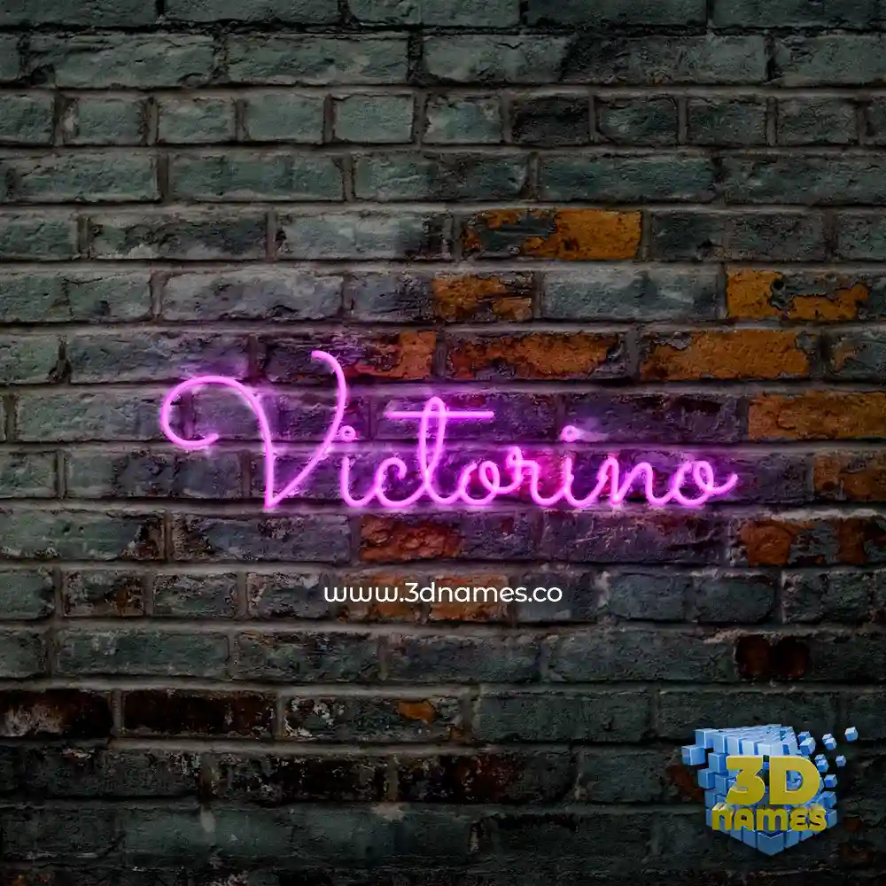 victorino in Pink Neon style - 3D name wallpaper