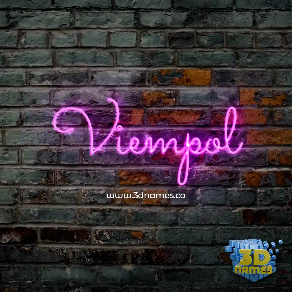viempol in Pink Neon style - 3D name wallpaper
