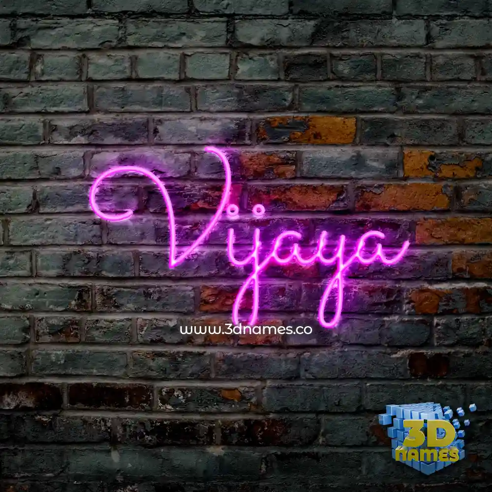 vijaya in Pink Neon style - 3D name wallpaper